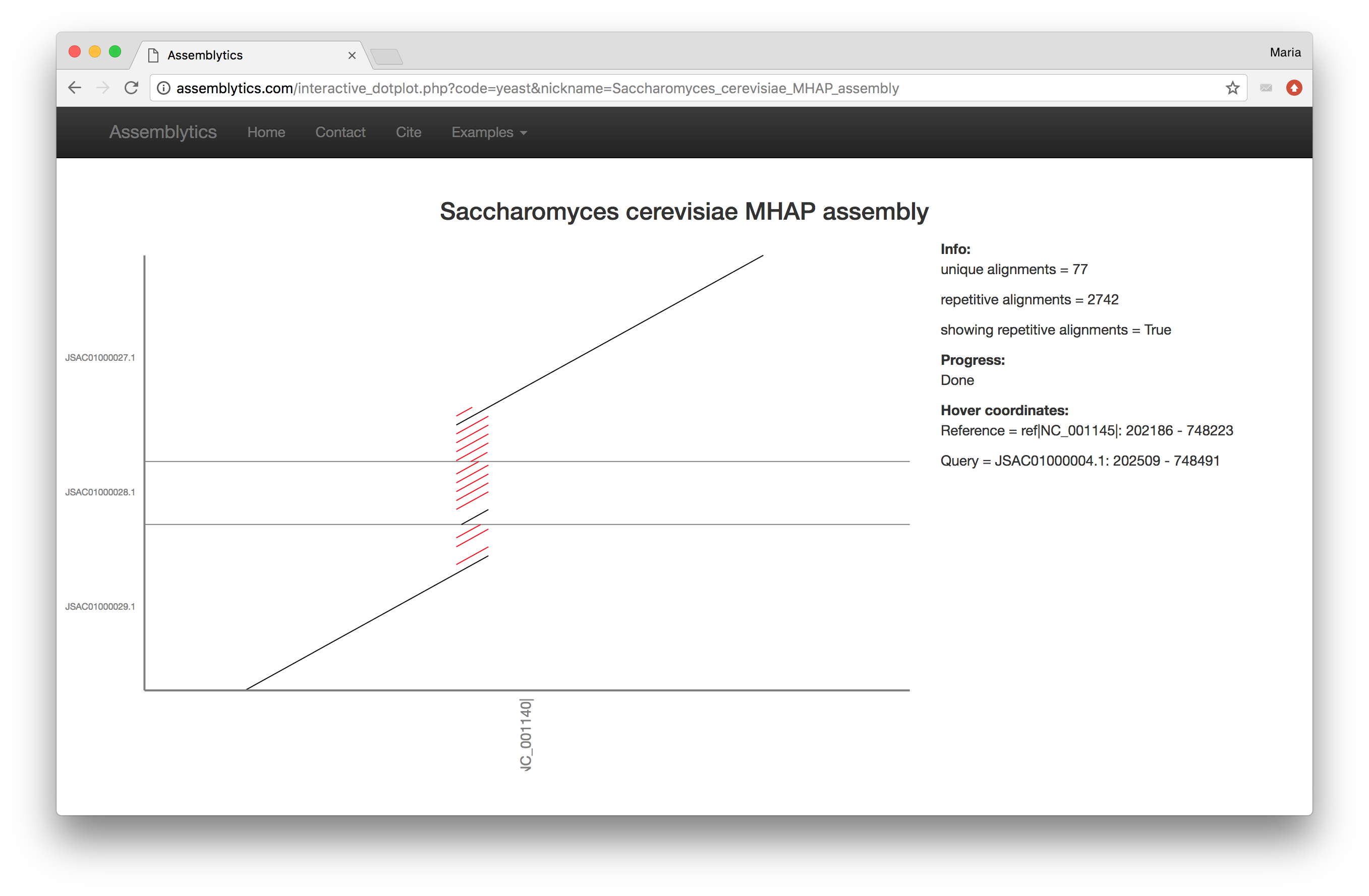 Assemblytics screenshot