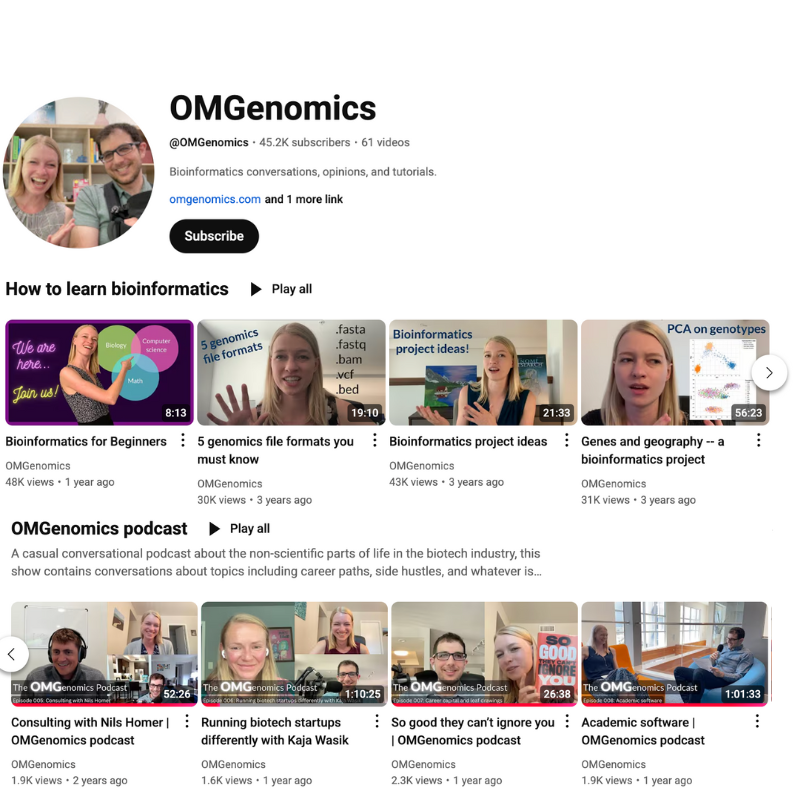 OMGenomics YouTube Channel screenshot